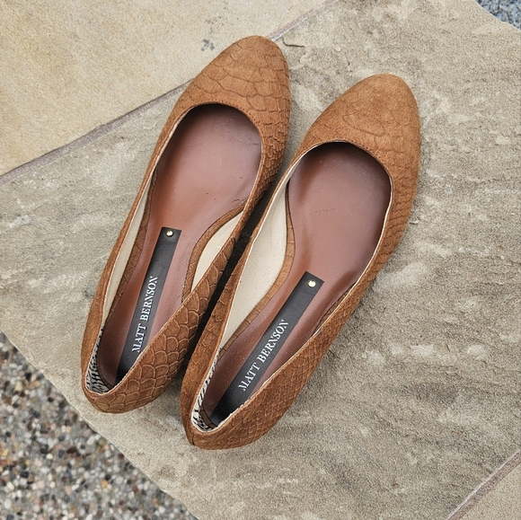 Matt Bernson ballet style low wedges leather 9.5M runs small 8,5..9 - Picture 2 of 14